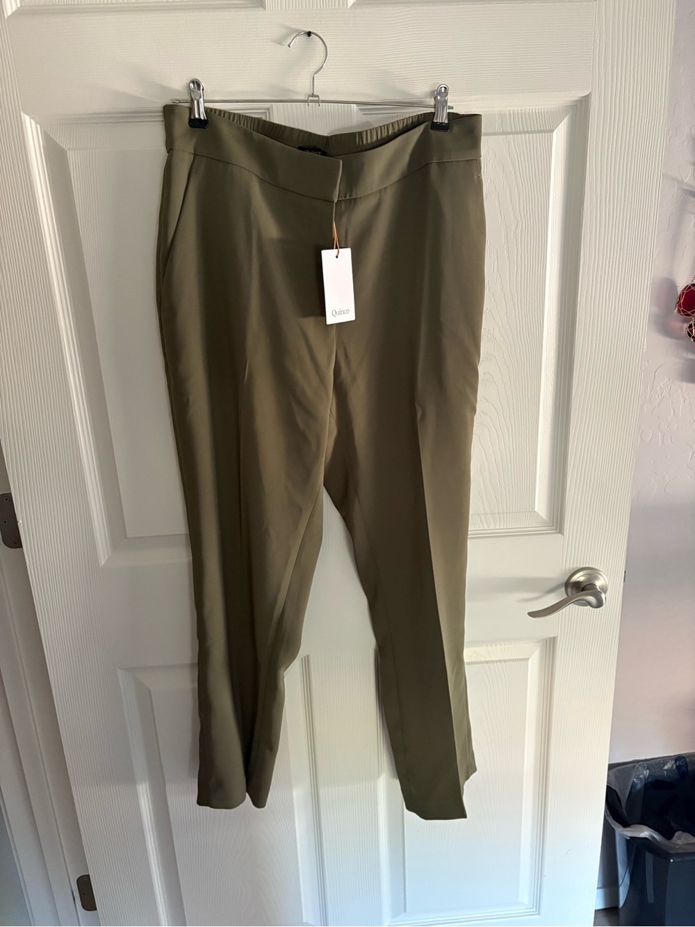quince pants olive green size 14 nwt